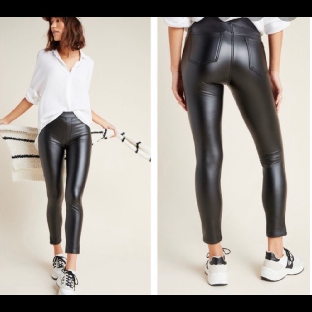 Anthropology Leather Leggings